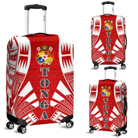 Tonga Luggage Cover - Polynesian Tattoo Flag Red - Polynesian Pride