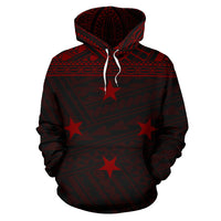 Federated States of Micronesia All Over Hoodie Chuuk Red Style - Polynesian Pride