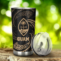 Guam Polynesian Tumbler - Gold Tribal Wave - Polynesian Pride