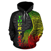 Tahiti Polynesian Custom Hoodie Coconut Reggae - Polynesian Pride