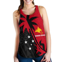 Kanaka Kings Coconut Tree Women Racerback Tank K4 Black - Polynesian Pride