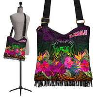 Polynesian Hawaii Crossbody Boho Handbag - Summer Hibiscus - Polynesian Pride