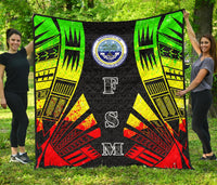 Federated States Of Micronesia Premium Quilt - Federated States Of Micronesia Seal Polynesian Reggae Tattoo - Polynesian Pride
