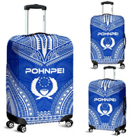 Pohnpei Flag Polynesian Chief Luggage Cover Blue - Polynesian Pride