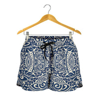 Polynesian Culture Blue White Women's Short - Polynesian Pride