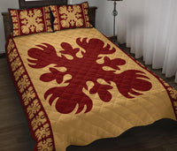 Hawaiian Quilt Pattern Beautiful Quilt Bed Set - Polynesian Pride