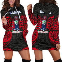 Samoa Polynesian Women's Hoodie Dress - Samoan Spirit Black - Polynesian Pride