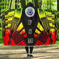 Federated States of Micronesia Hooded Blanket - Polynesian Tattoo Reggae Hooded Blanket Reggae - Polynesian Pride