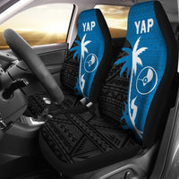 Yap Car Seat Covers - Yap Flag Coconut Tree - K4 - Polynesian Pride