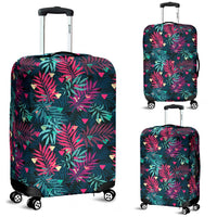 Tropical Pattern Luggage Cover White - Polynesian Pride