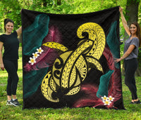 Hawaii Turtle Polynesian Tropical Premium Quilt - Ghia Style Yellow Yellow - Polynesian Pride