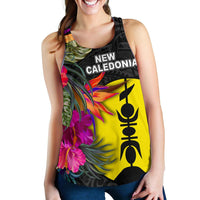 New Caledonia Women's Racerback Tank - Polynesian Hibiscus Pattern - Polynesian Pride