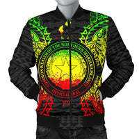Northern Mariana Islands Polynesian Men's Bomber Jacket Map Reggae Reggae - Polynesian Pride