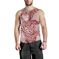 Polynesian Men Tank Top 29 White-Red - Polynesian Pride