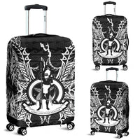 Vanuatu Polynesian Luggage Covers Map Black Black - Polynesian Pride