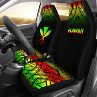 Hawaii Car Seat Covers - Hawaii Kanaka Maoli Polynesian Tattoo Fog Reggae Universal Fit Reggae - Polynesian Pride