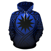 Nauru All Over Hoodie Lift up Blue - Polynesian Pride