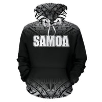 Samoa All Over Hoodie Fog Black Style - Polynesian Pride