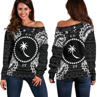 Chuuk Polynesian Shoulder Sweater Map Black Black - Polynesian Pride