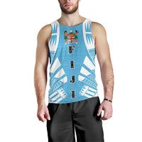 Fiji Men Tank Top - Polynesian Tattoo Flag White - Polynesian Pride