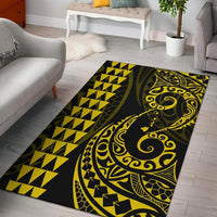 Hawaii Kakau Polynesian Rug Rug Yellow - Polynesian Pride