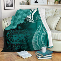 Samoa Custom Personalised Premium Blanket - Samoa Seal Wave Style (Green) - Polynesian Pride
