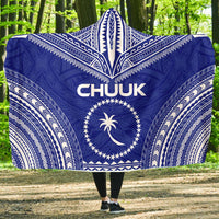 Chuuk Flag Polynesian Chief Hooded Blanket Hooded Blanket Blue - Polynesian Pride