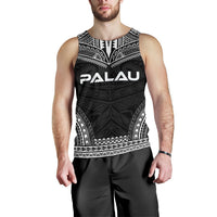 Palau Men's Tank Top - Polynesian Chief Black Version Black - Polynesian Pride