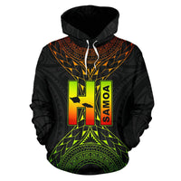 Samoa Map Polynesian All Over Hoodie - Polynesian Pride
