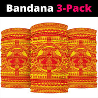 Hawaii Mauna Kea Pele Polynesian Bandana Red Yellow One Size Red - Polynesian Pride