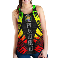 Nauru Women Racerback Tank - Polynesian Tattoo Reggae Art - Polynesian Pride