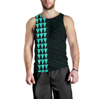 Hawaii Kakau Polynesian Anchor Men's Tank Top - Turquoise - Polynesian Pride