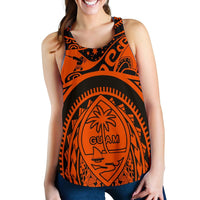 Polynesian Racerback Tanks - Guam Flag, Seal with Maui Moana Tattoo - Polynesian Pride