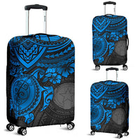 Northern Mariana Islands Polynesian Luggage Covers - Blue Turtle - Polynesian Pride
