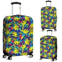 Tropical Pattern Mix Luggage Cover White - Polynesian Pride