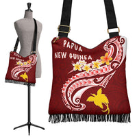 Papua New Guinea Boho Handbag - PNG Seal Polynesian Patterns Plumeria - Polynesian Pride