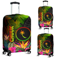 Chuuk Polynesian Luggage Covers - Hibiscus and Banana Leaves - Polynesian Pride