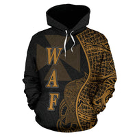 Wallis nd Futuna Polynesian Hoodie Coconut Tree Gold - Polynesian Pride