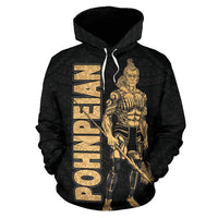 Pohnpei Hoodie Micronesia Pohnpeian Warrior Gold - Polynesian Pride