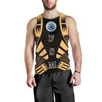 Federated States Of Micronesia Men Tank Top - Polynesian Tattoo Gold Gold - Polynesian Pride