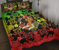 Hawaii Polynesian Quilt Bed Set - Hawaiian Dancing Girl Reggae - Polynesian Pride