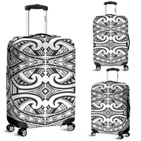 Polynesian Luggage Cover 53 White-Black - Polynesian Pride