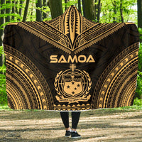 Samoa Polynesian Chief Hooded Blanket - Gold Version Hooded Blanket Gold - Polynesian Pride