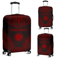 Nauru Polynesian Chief Luggage Cover - Red Version Red - Polynesian Pride