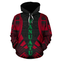 Vanuatu Polynesian Hoodie Red Tattoo - Polynesian Pride