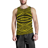 Polynesian Tatau Yellow Hawaii Men's Tank Top Yellow - Polynesian Pride