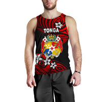 Mate Ma'a Tonga Rugby Men's Tank Top Polynesian Unique Vibes - Red Art - Polynesian Pride