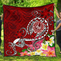 Tahiti Premium Quilt - Turtle Plumeria (Red) Red - Polynesian Pride