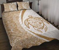 Hawaii Turtle Map Polynesian Quilt Bed Set - Circle Style - Polynesian Pride