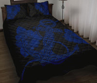 Anchor Poly Tribal Quilt Bed Set Blue - Polynesian Pride
